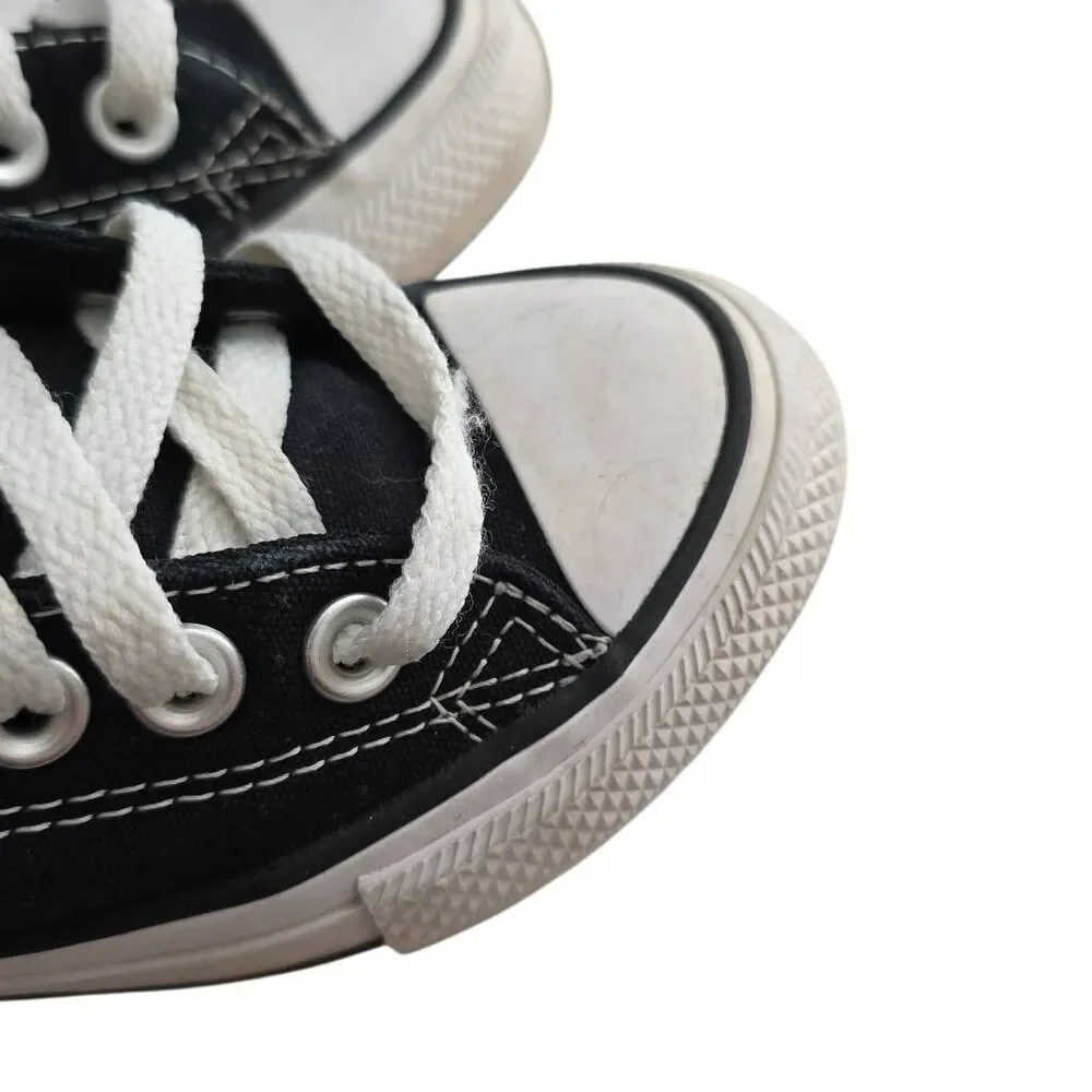 Converse All Stars Kids Size 11 Black White Lo Top Slip On Sneakers